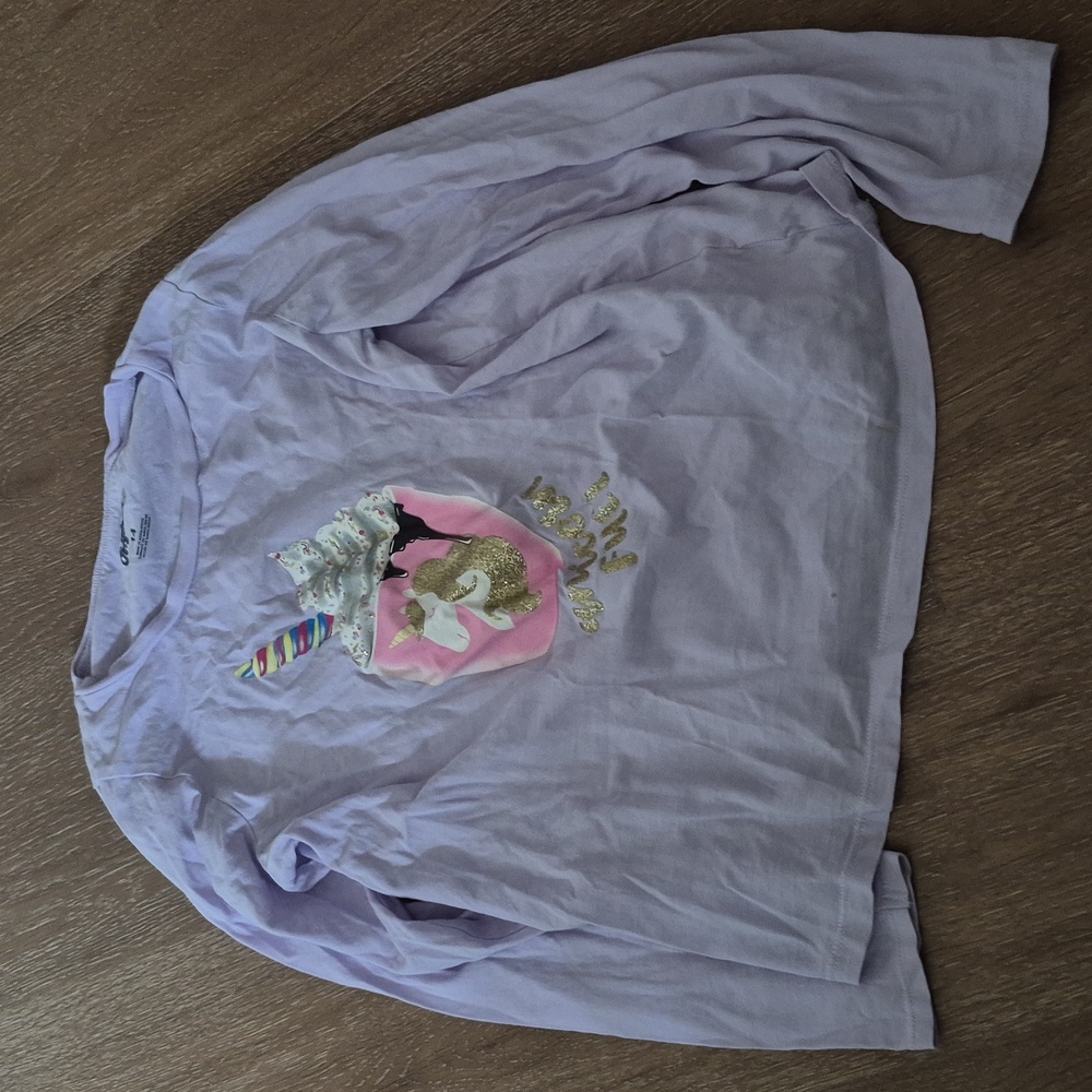 OshKosh B'gosh Lavender Unicorn Long Sleeve Tee